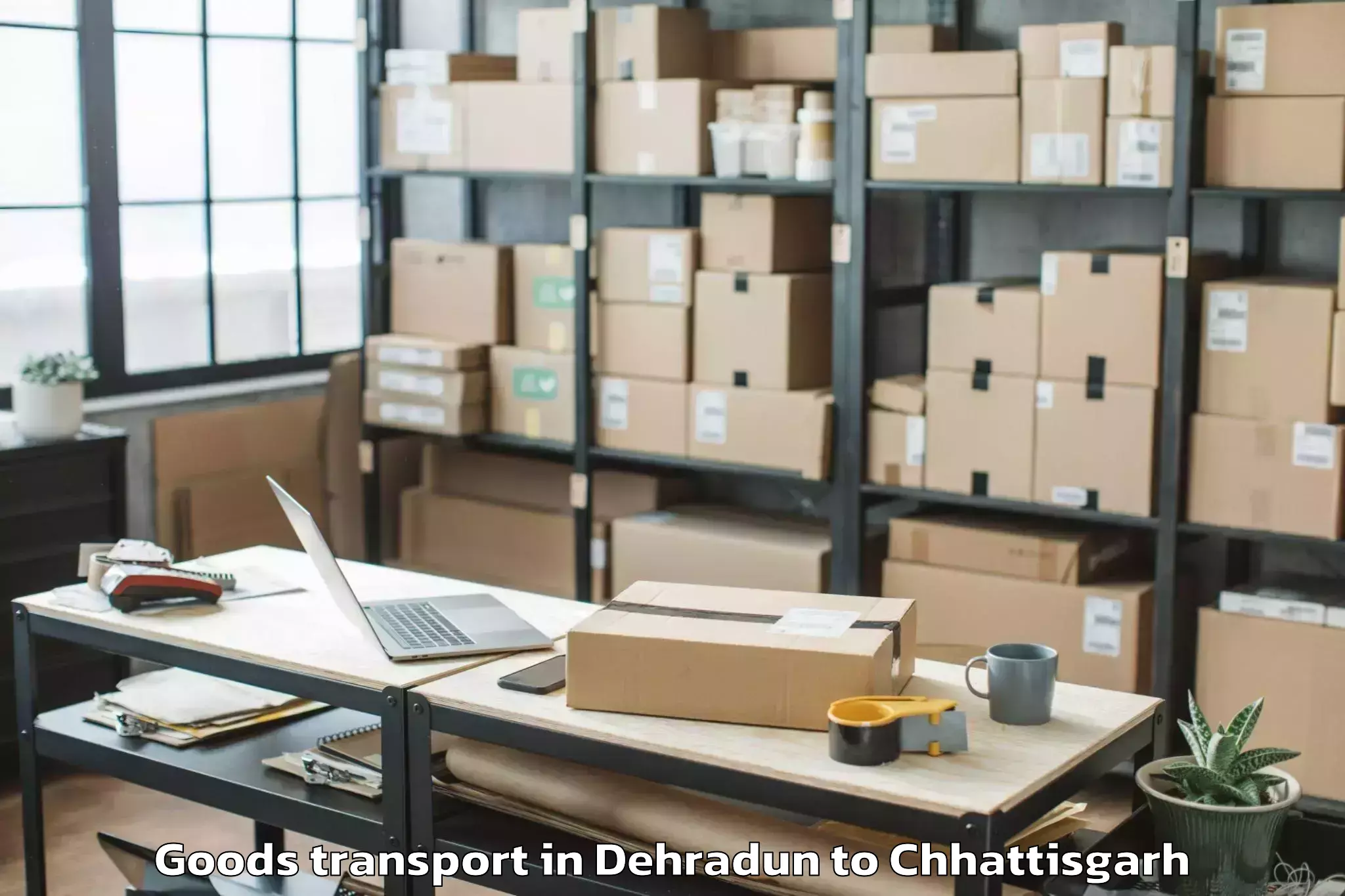 Professional Dehradun to Bishrampur Goods Transport